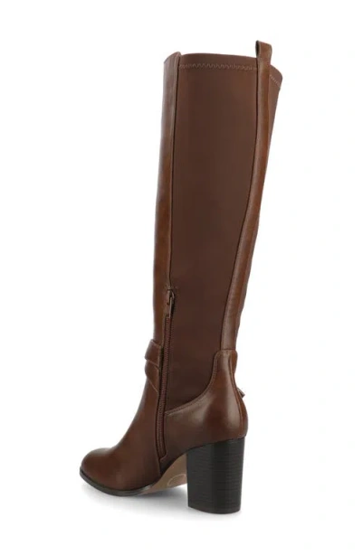 Journee Collection Avalonn Block Heel Boot In Brown