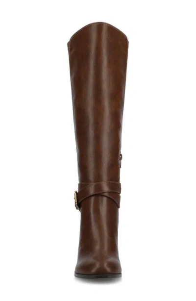 Journee Collection Avalonn Block Heel Boot In Brown