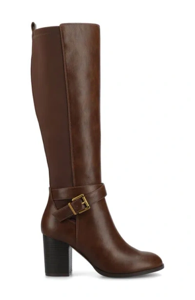 Journee Collection Avalonn Block Heel Boot In Brown