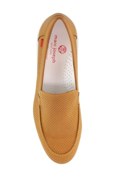 Marc Joseph New York Bayview Lane Perforated Loafer In Orange