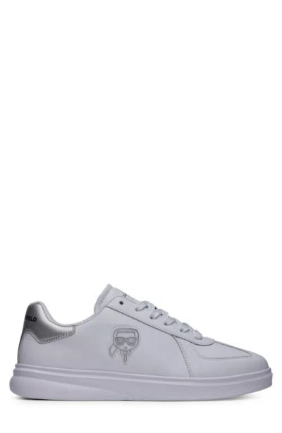 Karl Lagerfeld Paris Karl Head Patch Racer Toe Sneaker In Animal Print
