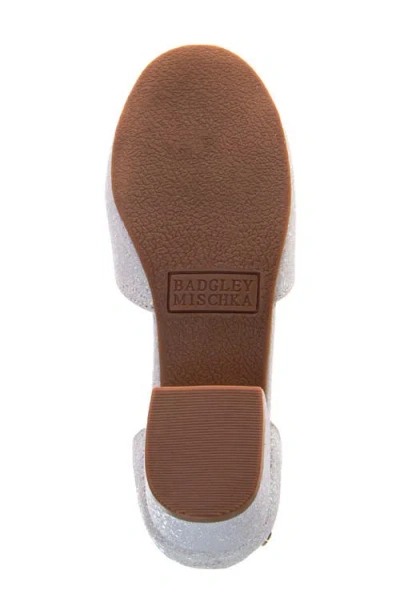 Badgley Mischka Kids' Mesh Bow Glitter Block Heel Sandal In Animal Print