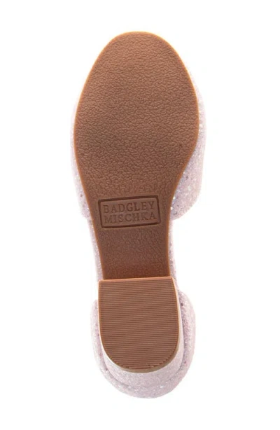 Badgley Mischka Kids' Mesh Bow Glitter Block Heel Sandal In Animal Print