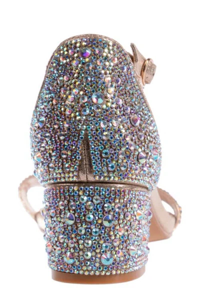 Lady Couture Dazzle Crystal Embellished Block Heel Sandal In Multi