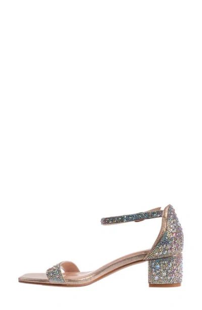 Lady Couture Dazzle Crystal Embellished Block Heel Sandal In Multi