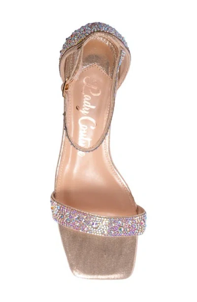 Lady Couture Dazzle Crystal Embellished Block Heel Sandal In Multi