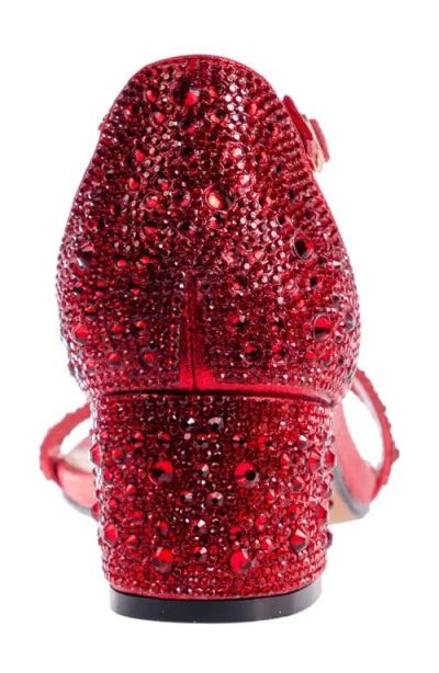 Lady Couture Dazzle Crystal Embellished Block Heel Sandal In Animal Print