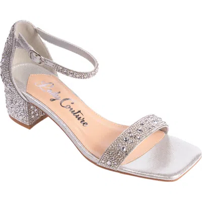 Lady Couture Dazzle Crystal Embellished Block Heel Sandal In Multi
