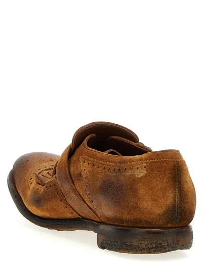 Church's Fringe Detail Distressed Finish Loafers In Brown