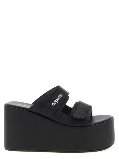 Coperni 'patch Wedge Sandal' Wedges In Black