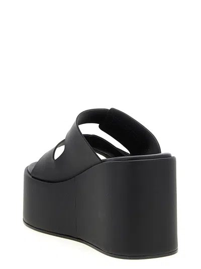 Coperni 'patch Wedge Sandal' Wedges In Black