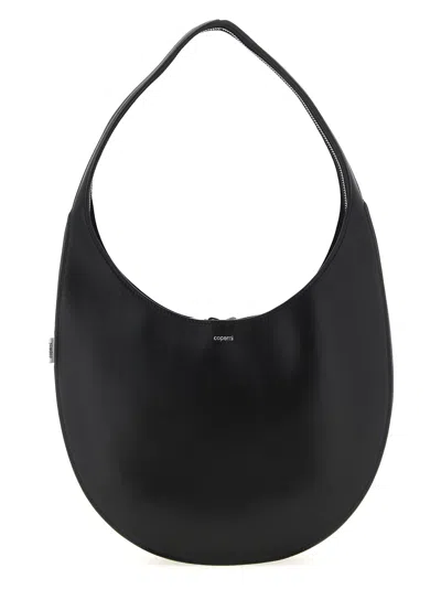 Coperni Medium Soft Swipe Leather Shoulder Bag In Black