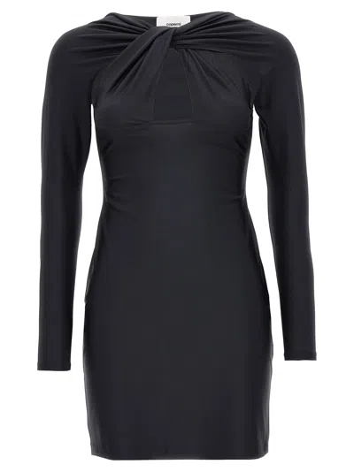 Coperni Twisted Dress In Black