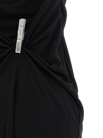 Coperni Draped Neckline Gala Dress In Black