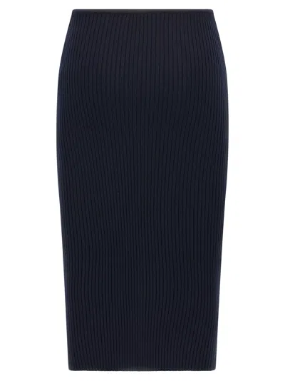 Courrèges Courreges 'loop Rib Knit' Skirt In Blue