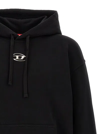 Diesel Sweatshirt With Logo And Hood In Black