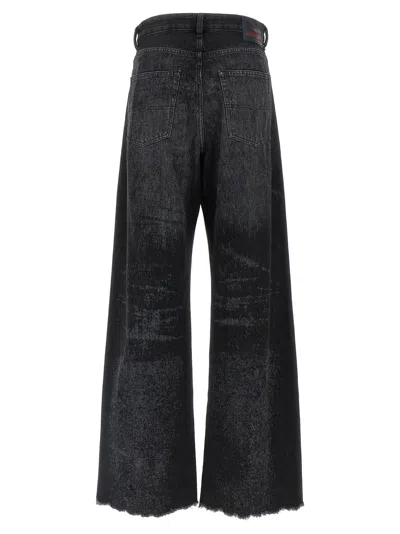 Diesel Jeans Dalla Gamba Ampia In Denim Nero  Donna In Black