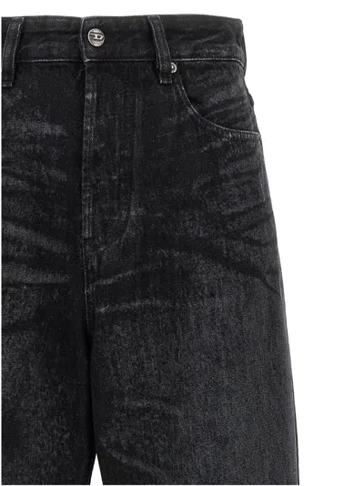Diesel Jeans Dalla Gamba Ampia In Denim Nero  Donna In Black