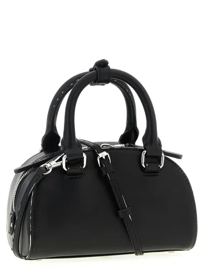Diesel 1dr Dome-leather Bowling Bag In Black