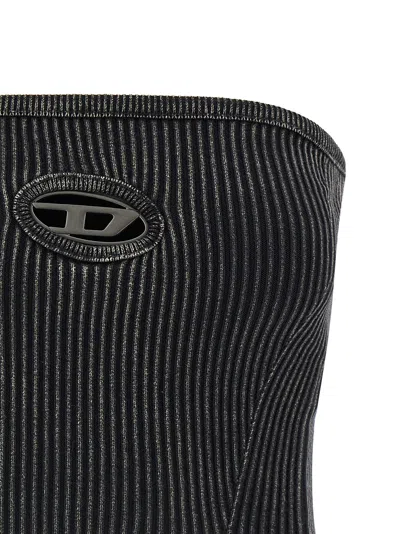 Diesel Women's M-clarksvillex Cropped Top In Black