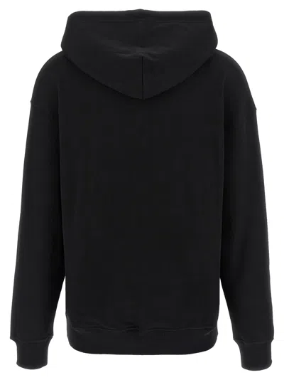 Diesel Hoodie With Metal-effect Oval D Logo In Black