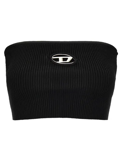 Diesel Tube Top With Logo Plaque In Black