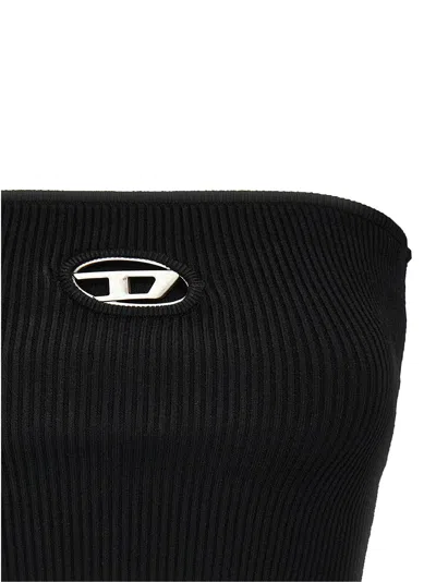 Diesel Tube Top With Logo Plaque In Black