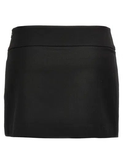 Diesel Multicolor Wool-blend Skirt With Tailored Silhouette In Black