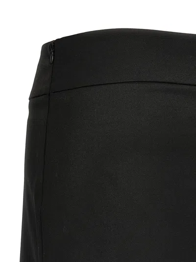Diesel Multicolor Wool-blend Skirt With Tailored Silhouette In Black