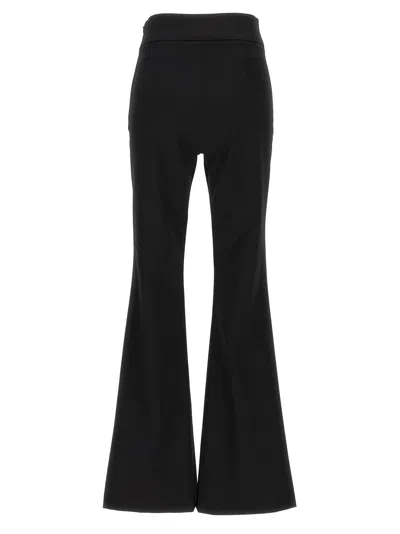 Diesel Solid Color P-lumys Pants With Frayed Detail In Black