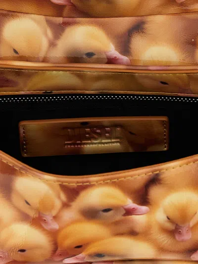 Diesel Play-glossy Clutch With Print In Multi
