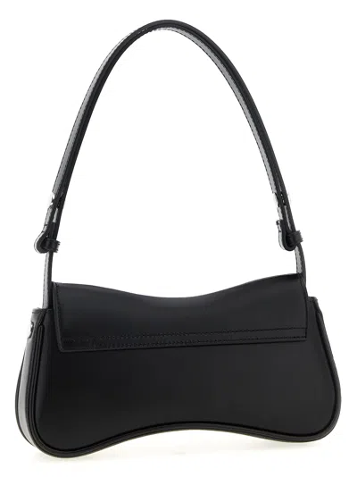 Diesel Curved Silhouette Clutch With Adjustable Strap In Black
