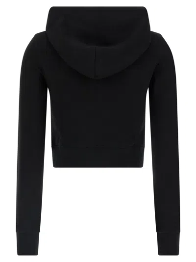 Diesel F-slimmy Cotton Blend Sweatshirt In Black