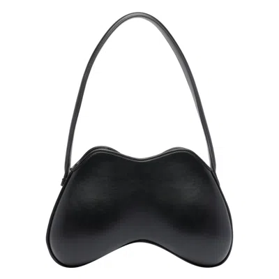 Diesel Double-d-shoulder Bag In Pu In Black