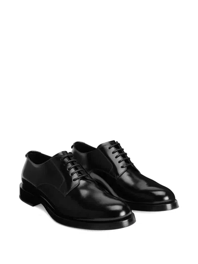 Dolce & Gabbana Raffaello Derby Lace-up Shoes In Black
