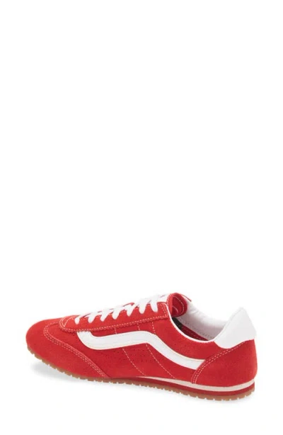 Vans Super Lowpro Racing Red Suede Leather Sneakers
