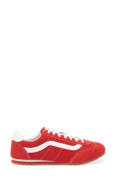 Vans Super Lowpro Racing Red Suede Leather Sneakers