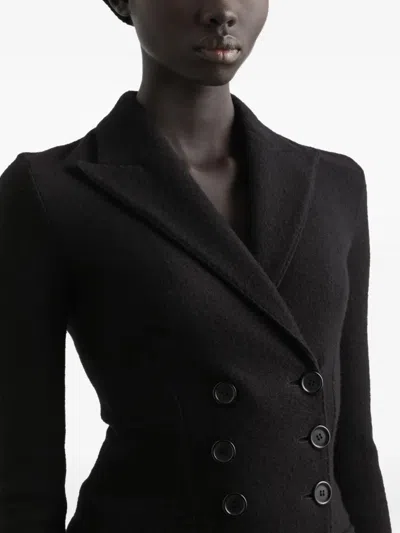 Dolce & Gabbana Tailored Wool Double-breasted Jacket In Black