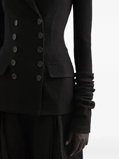 Dolce & Gabbana Tailored Wool Double-breasted Jacket In Black