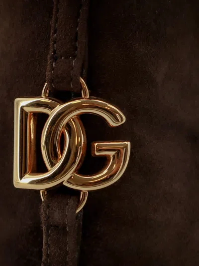 Dolce & Gabbana Suede Boots In Brown