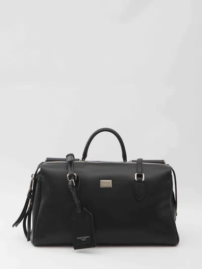 Dolce & Gabbana Calf Leather Shoulder Bag Vittoria Model In Black
