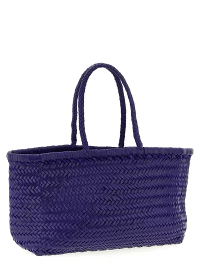 Dragon Diffusion Large Bamboo Triple Jump Chevron-weave Shoulder Bag In Purple