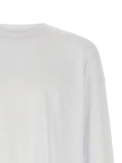 Dries Van Noten White Mock Neck Long Sleeve T-shirt In 1 White