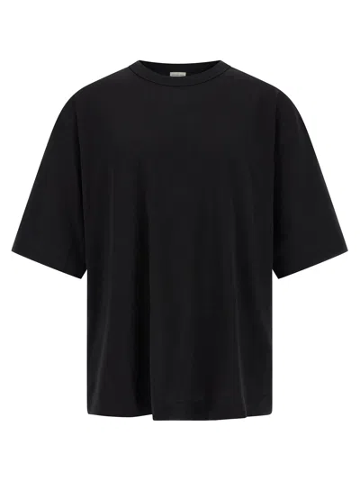 Dries Van Noten Essential Black T-shirt Crafted From Premium Cotton In Black