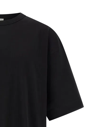 Dries Van Noten Essential Black T-shirt Crafted From Premium Cotton In Black