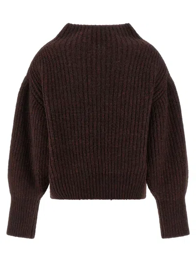 Dries Van Noten Women Oversized Sweater In Wool And Alpaca In Brown