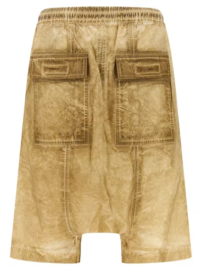 Drkshdw Drawstring Pods Bermuda Shorts In Gold