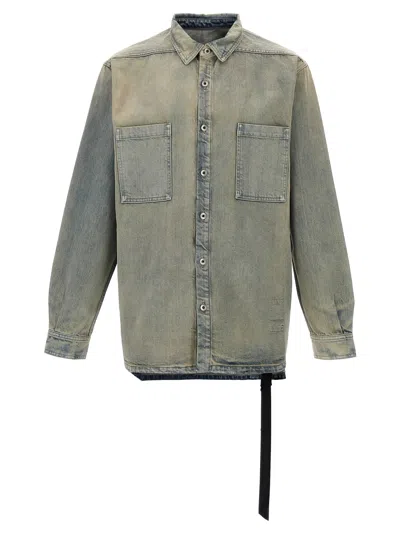 Drkshdw Denim Jumbo Outershirt Mineral Pearl Jacket In Blue