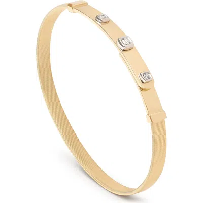 Marco Bicego 18k Yellow Gold Masai Diamond Station Coil Thin Bangle Bracelet