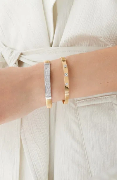 Marco Bicego 18k Yellow Gold Masai Diamond Station Coil Thin Bangle Bracelet